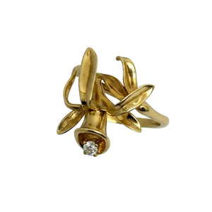 Bague ancienne en or jaune avec Oxyde de Ziconium 18K - 2.77Grs - T58