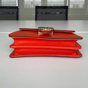 Sac à bandoulière Gucci Interlocking en cuir orange