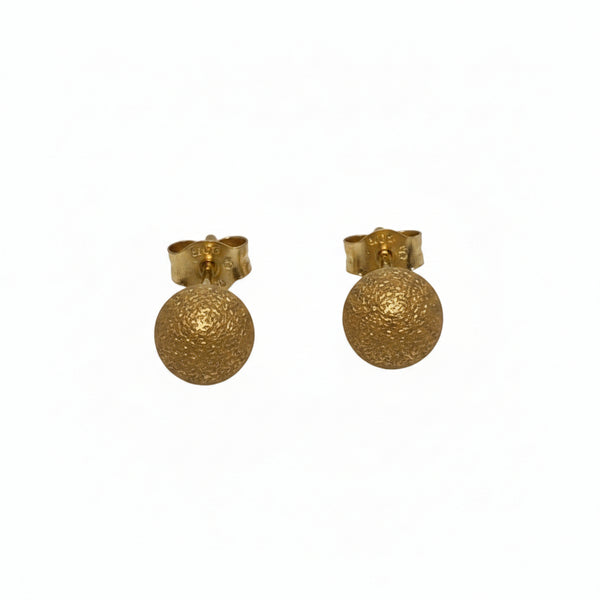 Boucles d'oreilles en or jaune 18k avec poussettes