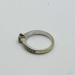 Bague Demi Tour en Or Gris 18K Taille-51