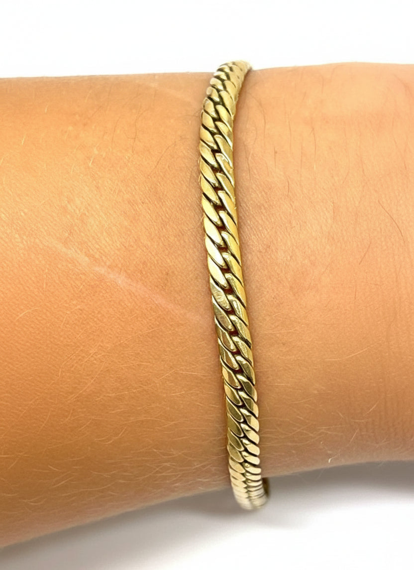 Bracelet Maille Anglaise en Or Jaune 18K - 5.59 G