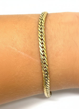 Bracelet Maille Anglaise en Or Jaune 18K - 5.59 G