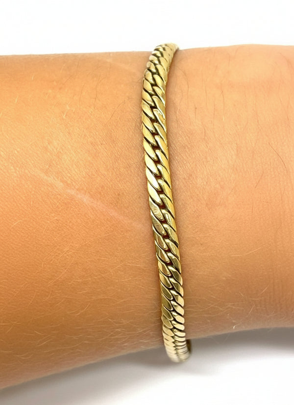 Bracelet Maille Anglaise en Or Jaune 18K - 5.59 G