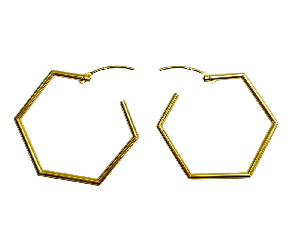 Boucles d'oreilles créoles en or jaune 18 K - 3.25 G