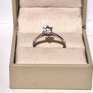Solitaire en or blanc 18K Taille-54