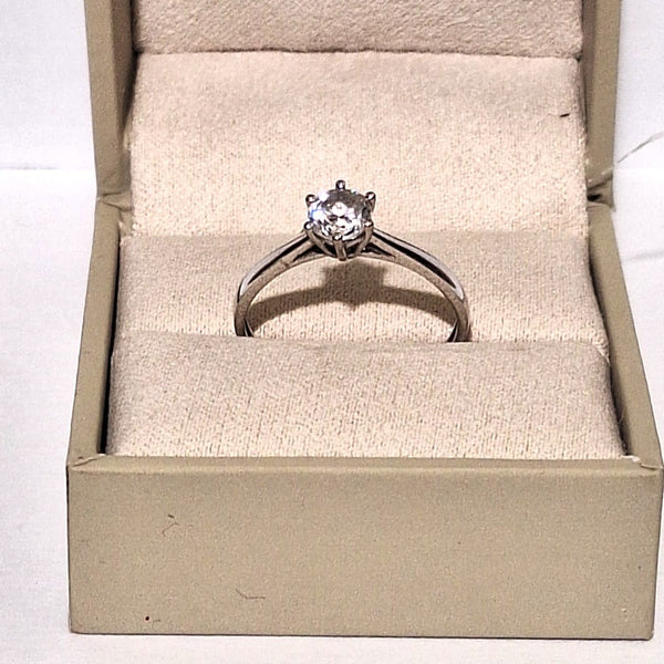 Solitaire en or blanc 18K Taille-54