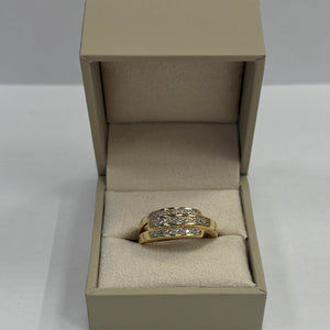 Bague Or Jaune 18 Carats avec Diamants