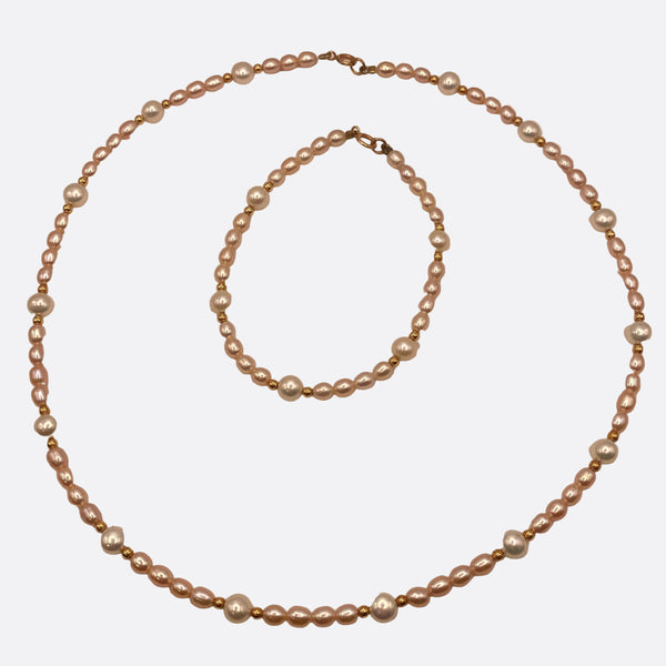 Parure en Perles Or Jaune 18K - 9.78 G