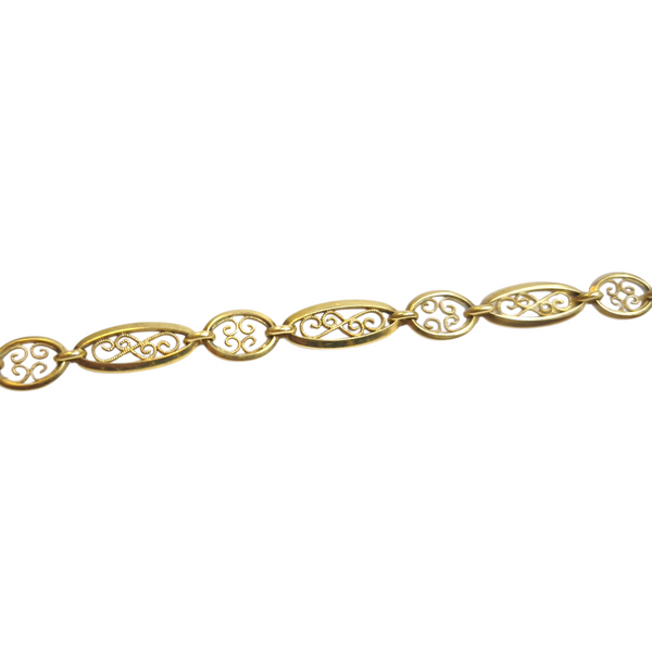 Bracelet en Or 18K Filigrane Américaine - 19cm - 6.82gr