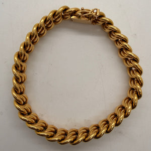 Bracelet Gourmette en Or Jaune 18K - 28.56g