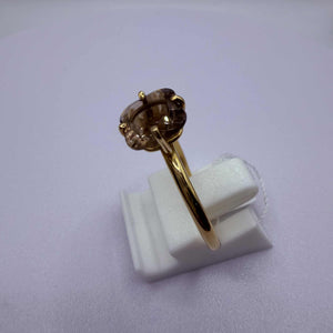 Bague Solitaire en Or Jaune 18K - Taille 60