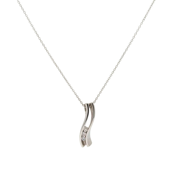 Collier Princesse Or Blanc 18 K - 5 G