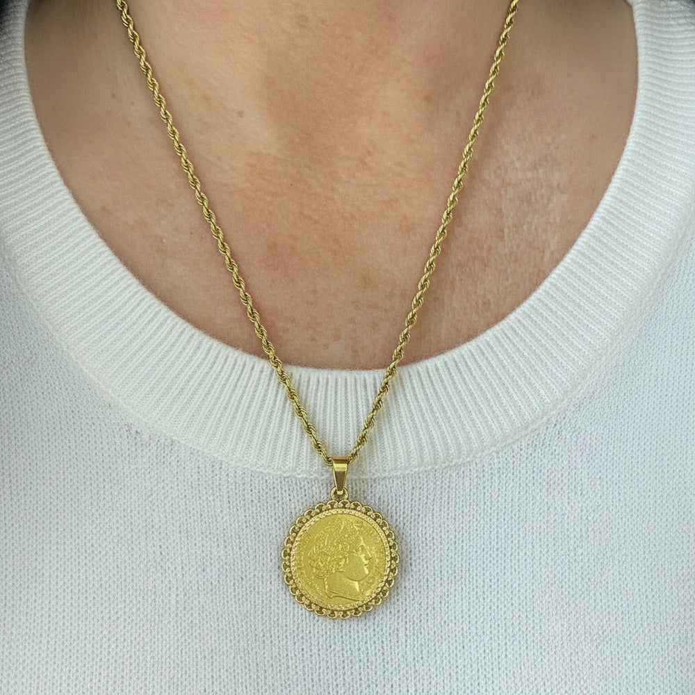 Pendentif Porte Pièce en Or Jaune 22K - 4.45g