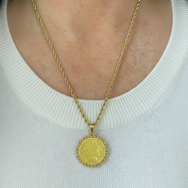 Pendentif Porte Pièce en Or Jaune 22K - 4.45g