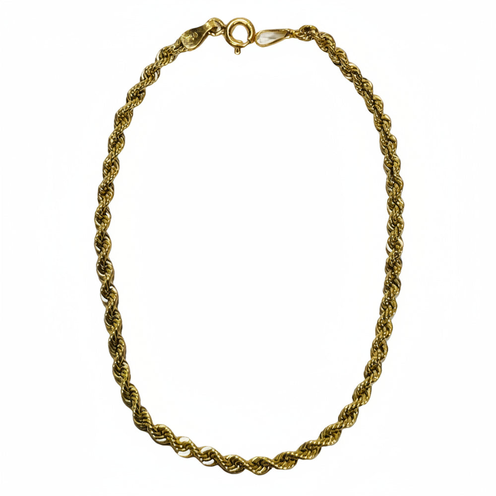 Bracelet Maillon Corde en Or Jaune 18 K