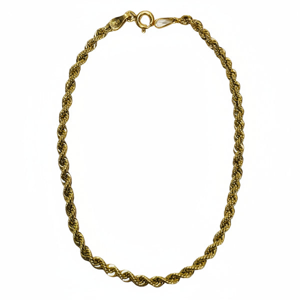 Bracelet Maillon Corde en Or Jaune 18 K