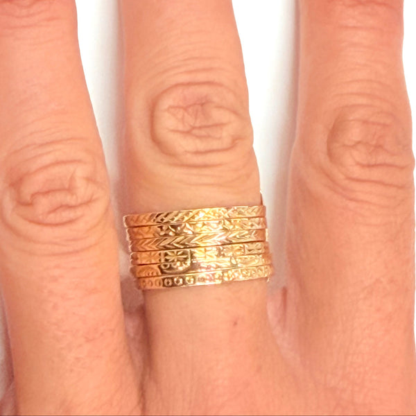 Bague Semainier en Or Jaune 18k - 5.11 G