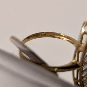 Bagues Marquise Or Jaune Taille-54