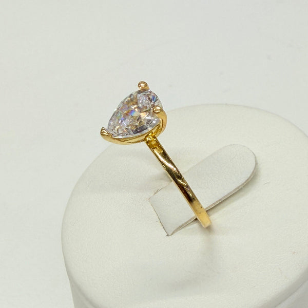 Bague en Or Jaune 18k - 1.96 G - Taille : 53