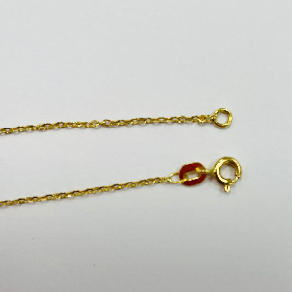 Collier Ras du Cou en Or Jaune 18K - 0.90G