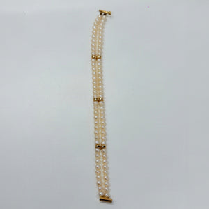 Bracelet Perles d'Eau Douce en or jaune 18 K
