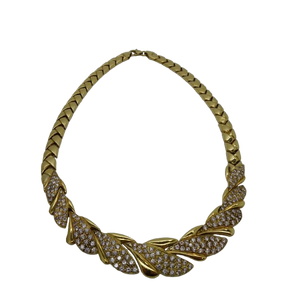 Collier Princesse Or Jaune 750 avec Oxyde de Zirconium - 55.84 Grs