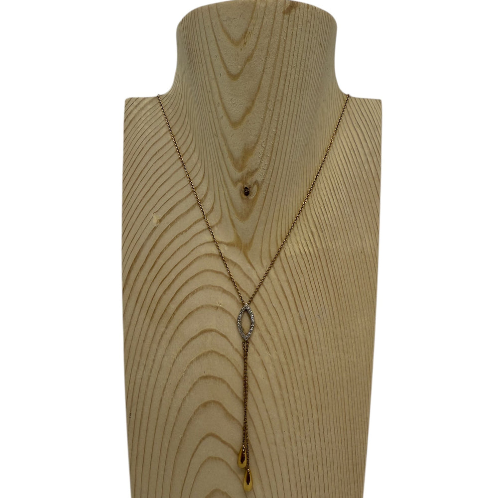 Collier Princesse en Or Jaune 18K avec Diamants - 4.77 Grs