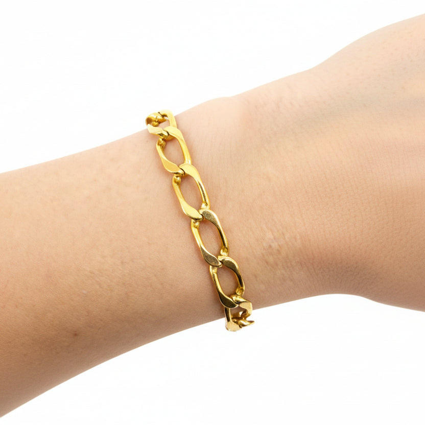 Bracelet Maillon Cheval en Or Jaune 18 Carats