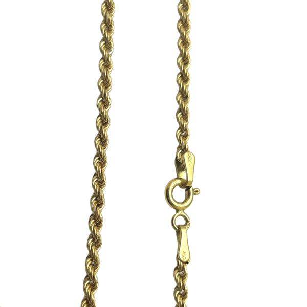 Collier Matinée en Or Jaune Maille Corde 18K