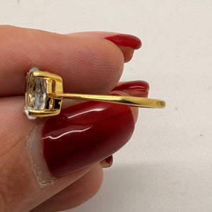 Bague Solitaire en Or Jaune 18K Taille-53