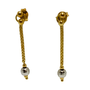 Boucles d'oreilles pendantes en or jaune 18k - 2.48gr