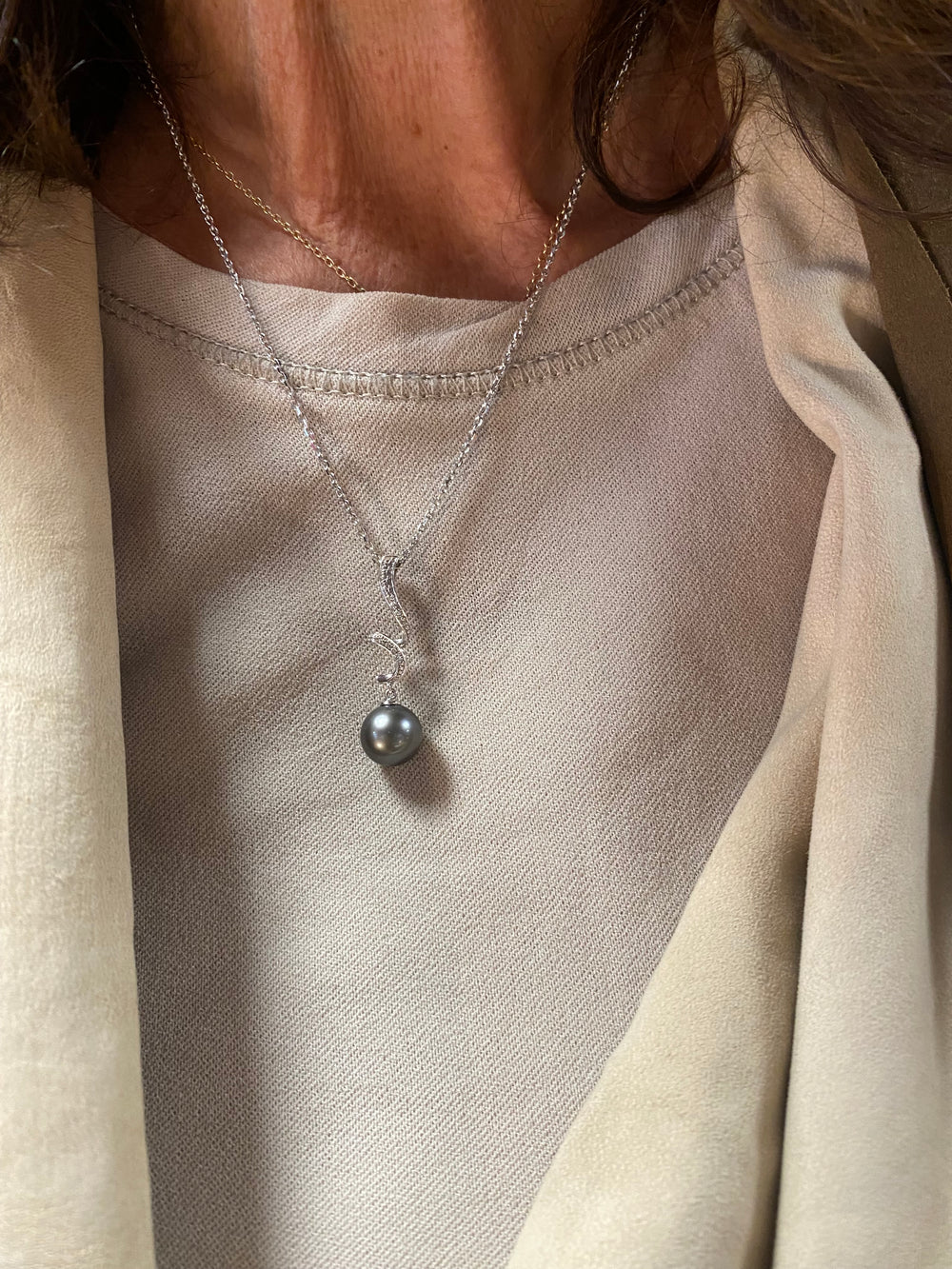 Collier Princesse en Or Blanc 18K - 5.39 Grs