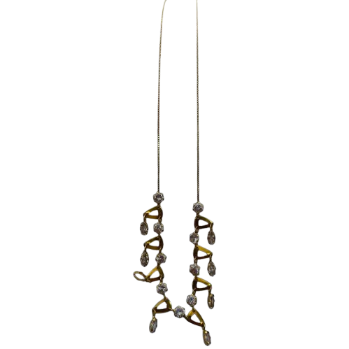 Collier Princesse en Or Jaune avec Zirconiums - 5 Grs