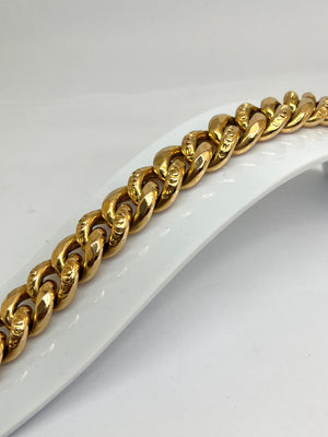 Bracelet Gourmette en Or Jaune 18k - 38 G