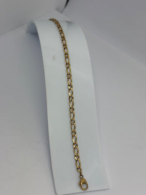 Bracelet Maille Figaro en Or Jaune 18K - 6.52G