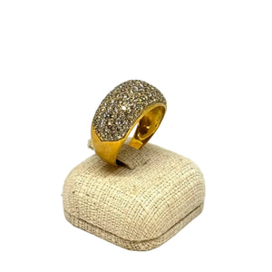 Bague Demi Tour Or Jaune Diamants 18K