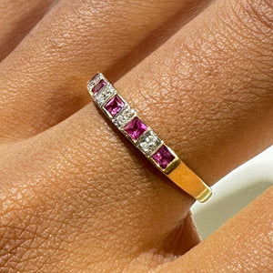 Superbe bague demi tour en or jaune 18K - 2.15Grs - T53