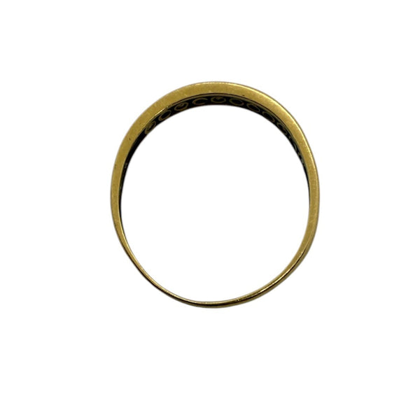 Bague en Or Jaune avec Diamants et Saphirs 18