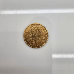 Pièce Rare 10 Francs Napoléon en Or jaune 22K - 3.19G