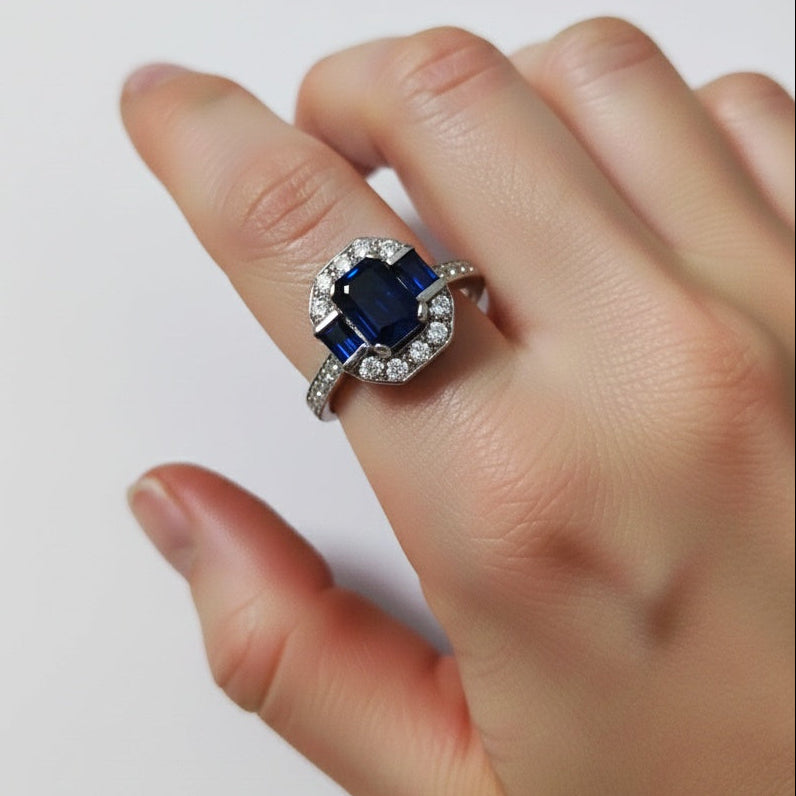 Bague en Or Blanc 18K - Taille 55