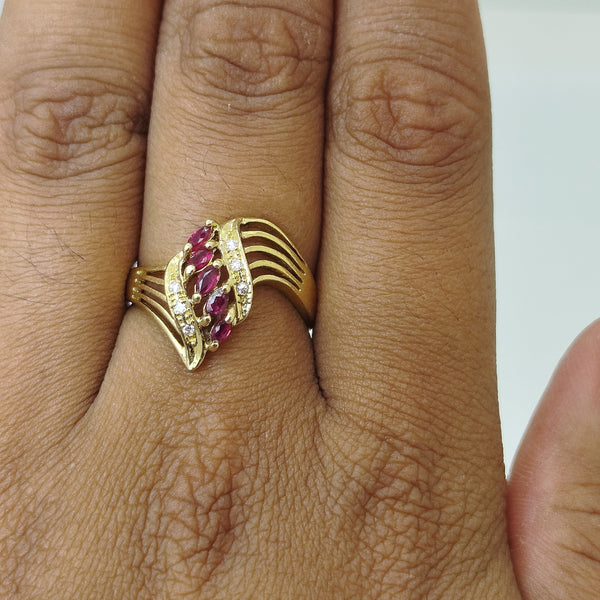 Bague en Or Jaune 18K - Taille 53