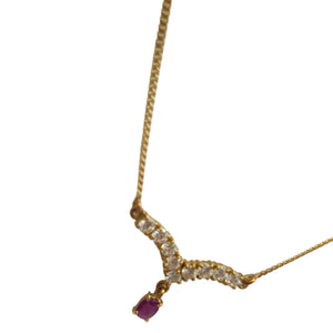 Collier Princesse Or Jaune 750 avec Oxyde de Zirconium