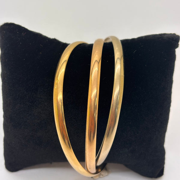 Bracelet jonc en Or Jaune, Or Blanc, Or Rose 18 Carats  ,Poids -37.74 Grs