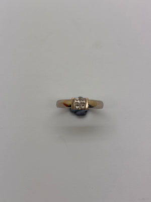 Solitaire en or blanc 18K Taille-50