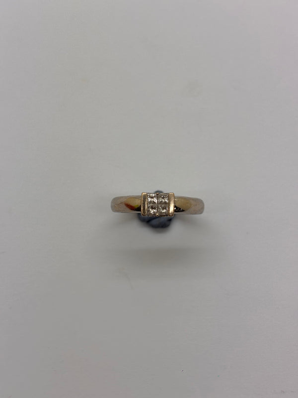 Solitaire en or blanc 18K Taille-50