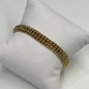 Bracelet en Or Jaune 18k à Maille Américaine