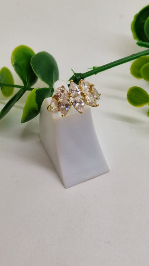 Bague en Or Jaune 18K avec Oxyde de Zirconium