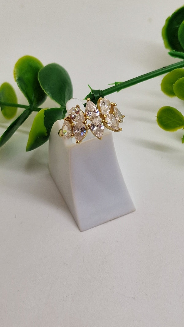 Bague en Or Jaune 18K avec Oxyde de Zirconium