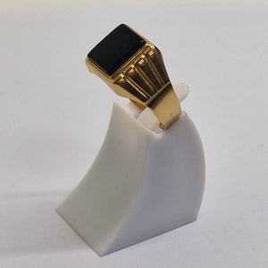 Chevalière en Or 18K avec Onyx - Taille 65