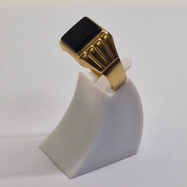 Chevalière en Or 18K avec Onyx - Taille 65